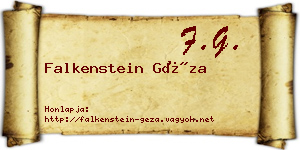 Falkenstein Géza névjegykártya